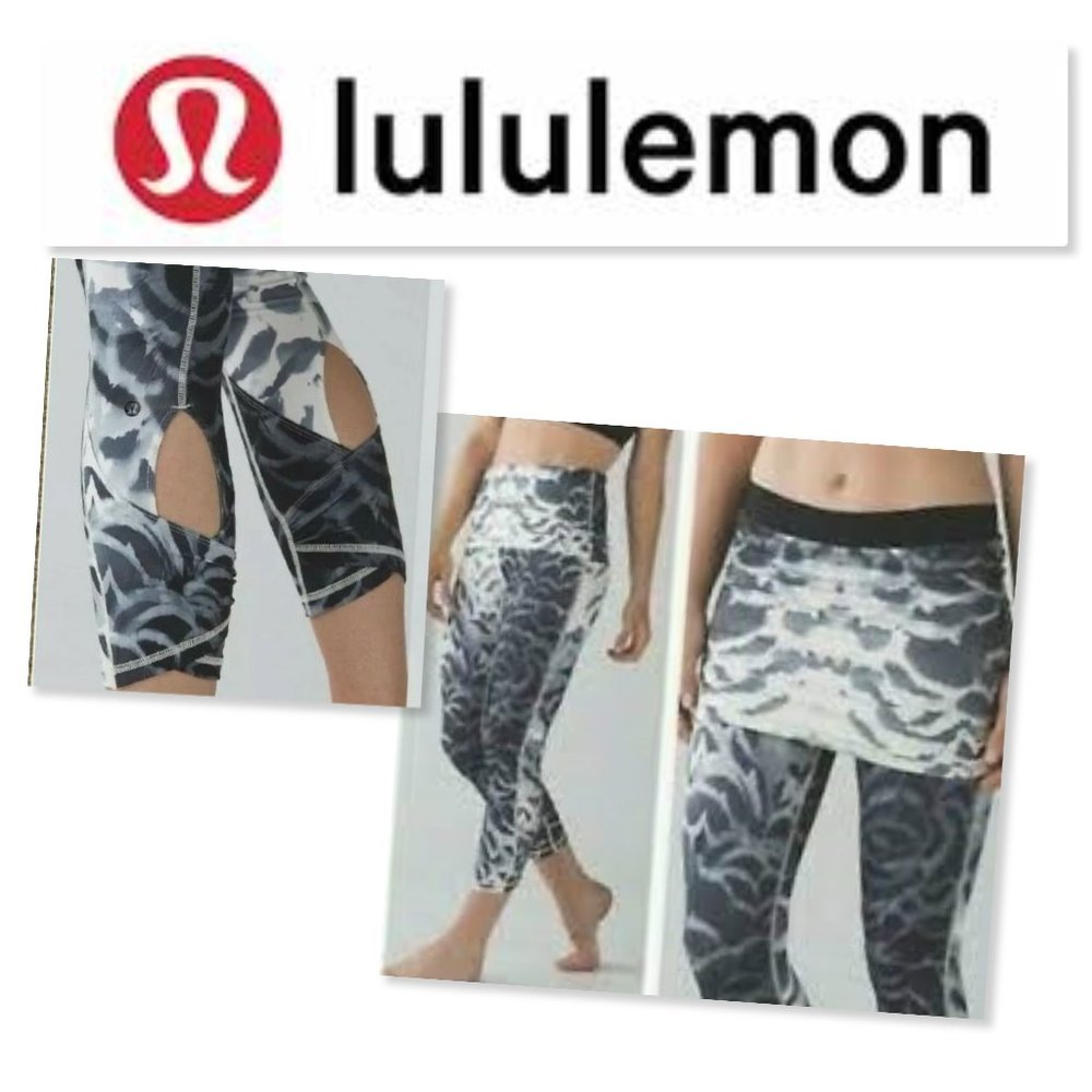 Lululemon Yin To You Cropped Dance Yoga Skirt Leggings